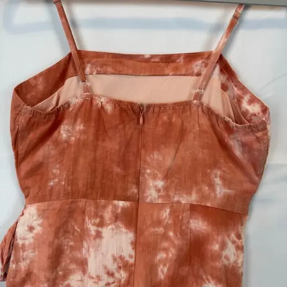 Altar’d State Cotton Linen Tie Dye Faux Wrap Sleeveless A Line Mini Dress Small - Picture 4 of 14